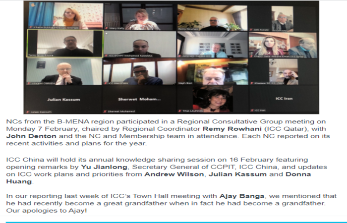 5th ICC RCG B-MENA Regional Meeting - Feb 2022